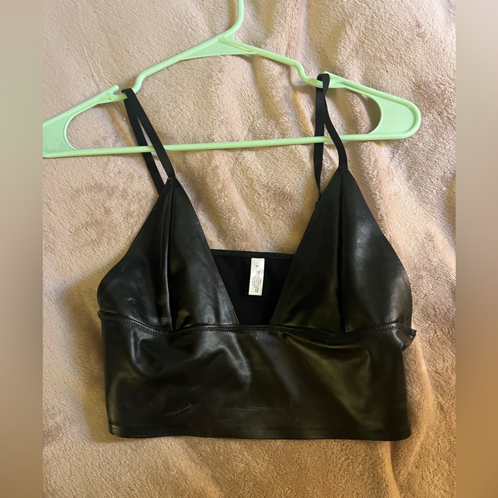 LF Leather Crop Top